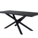 VENTURE DESIGN Piazza spisebord, rektangulrt - svart finer og sort stl (180x90)