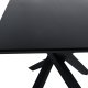 VENTURE DESIGN Piazza spisebord, rektangulrt - svart finer og sort stl (180x90)