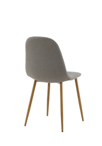 VENTURE DESIGN Polar spisebordsstol - gr polyester og eik i stl