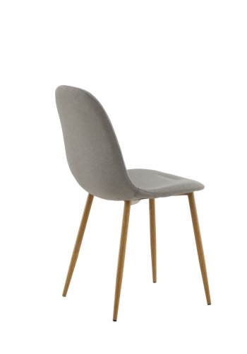 VENTURE DESIGN Polar spisebordsstol - gr polyester og eik i stl