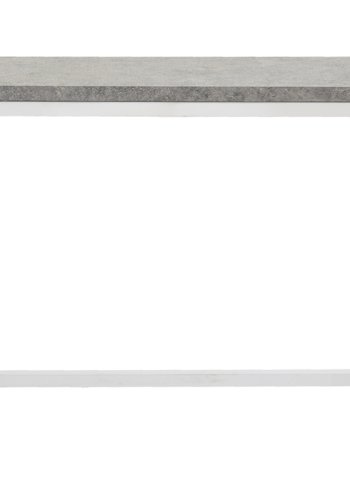 VENTURE DESIGN Rise sidebord, rektangulrt - betonggr papirlaminat og hvitt stl (110x30)