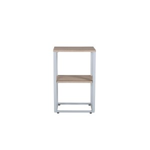 VENTURE DESIGN Rise sidebord, m. 1 hylde - natur askepapirlaminat og gr stl (45x30)