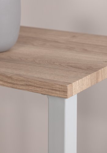 VENTURE DESIGN Rise sidebord, m. 1 hylle - papirlaminat i naturlig ask og grtt stl (45x30)