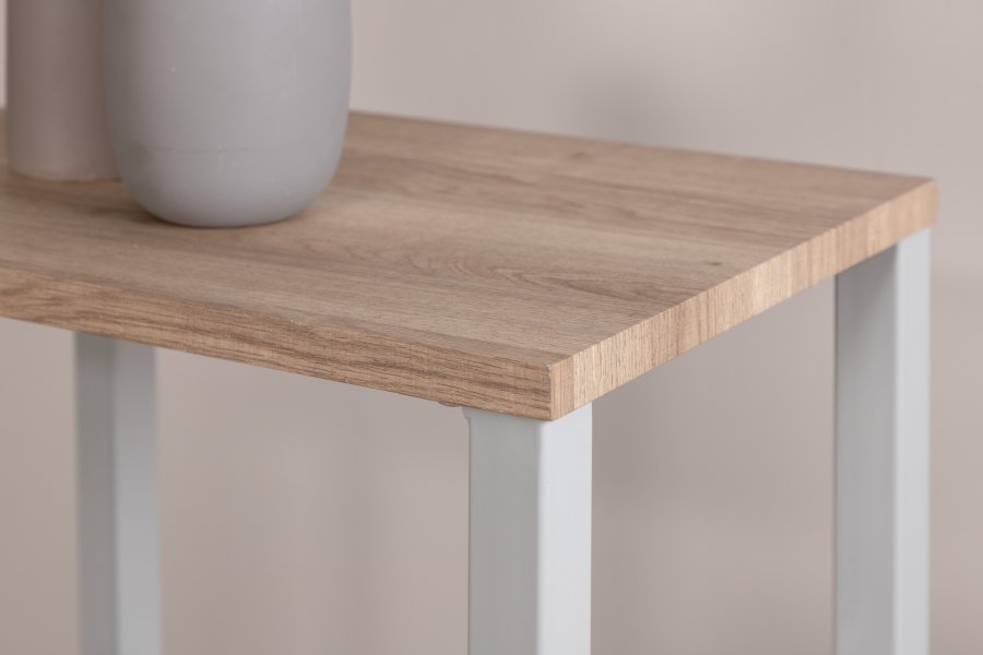 VENTURE DESIGN Rise sidebord, m. 1 hylle - papirlaminat i naturlig ask og grtt stl (45x30)