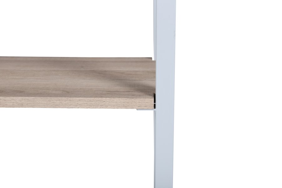 VENTURE DESIGN Rise sidebord, m. 1 hylle - papirlaminat i naturlig ask og grtt stl (45x30)