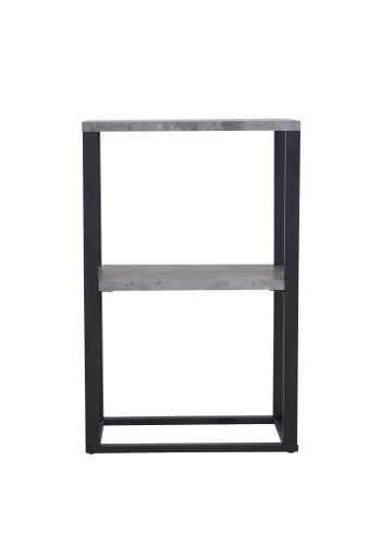 VENTURE DESIGN Rise sidebord, m. 1 hylle - betonggr papirlaminat og svart stl (45x30)