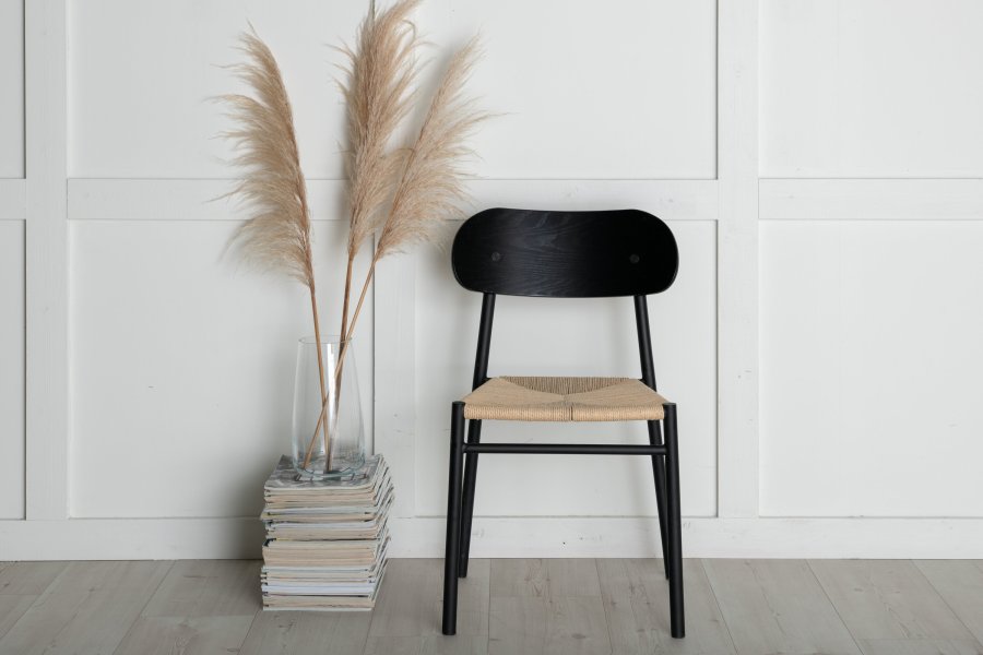 VENTURE DESIGN Polly spisestuestol - rotting og sort MDF med finér/metall