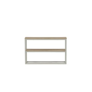 VENTURE DESIGN Rise sidebord, m. 1 hylde - natur askepapirlaminat og gr stl (110x30)