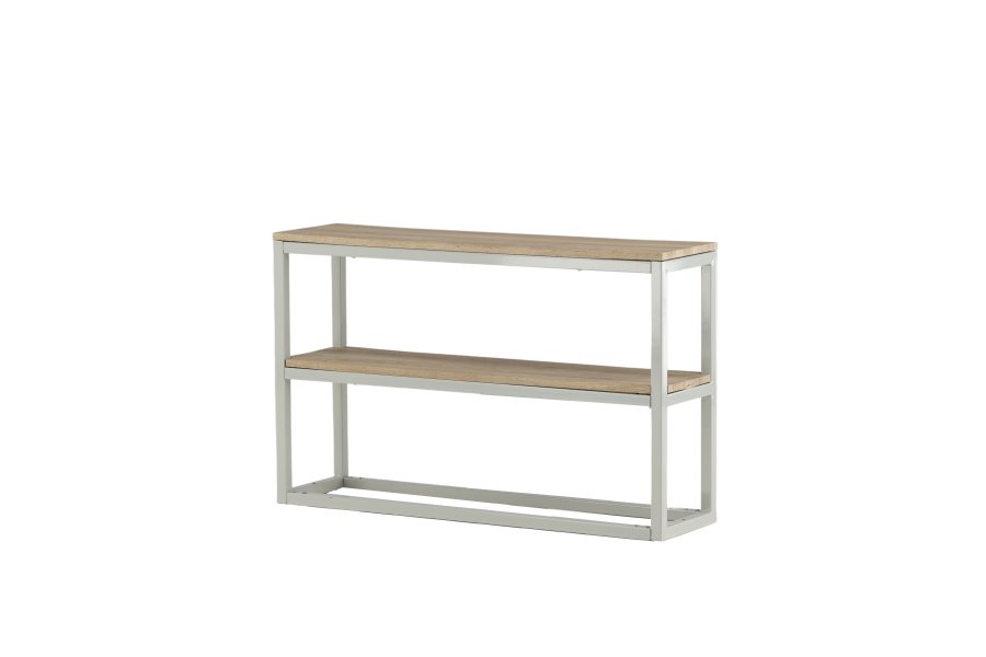 VENTURE DESIGN Rise sidebord, m. 1 hylle - papirlaminat i naturaske og grtt stl (110x30)