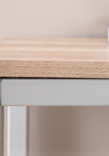 VENTURE DESIGN Rise sidebord, m. 1 hylle - papirlaminat i naturaske og grtt stl (110x30)