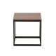 VENTURE DESIGN Arbor sidebord, firkantet - mrkebrun MDF og svart stl (50x50)
