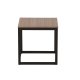 VENTURE DESIGN Arbor sidebord, firkantet - mrkebrun MDF og svart stl (50x50)