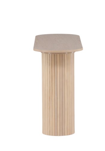 VENTURE DESIGN Bianca konsollbord, ovalt - hvitkalket finer (130x40)