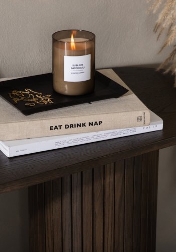 VENTURE DESIGN Bianca konsollbord, ovalt - mokkafiner (130x40)