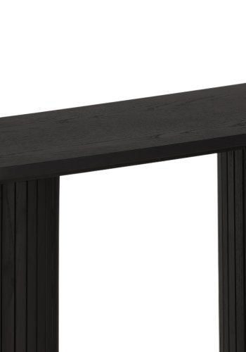 VENTURE DESIGN Bianca konsollbord, ovalt - svart finer (130x40)