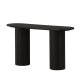 VENTURE DESIGN Bianca konsollbord, ovalt - svart finer (130x40)