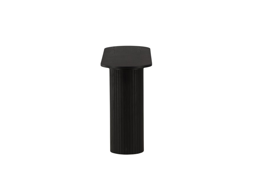 VENTURE DESIGN Bianca konsollbord, ovalt - svart finer (130x40)
