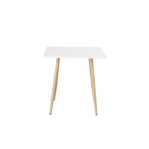 VENTURE DESIGN Polar spisebord, kvadratisk - hvid MDF og egelook stl (75x75)