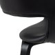 ACT NORDIC Nova Esszimmerstuhl, mit Armlehnen – schwarzes PU und schwarzes Eichenfurnier