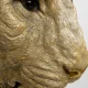 KARE DESIGN Animal Tiger Head vglampe - guld polyresin og aluminium