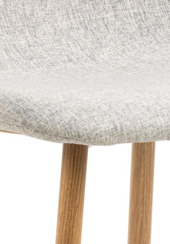 ACT NORDIC Celia spisebordstol - lysegr stoff og eikfoliert stl