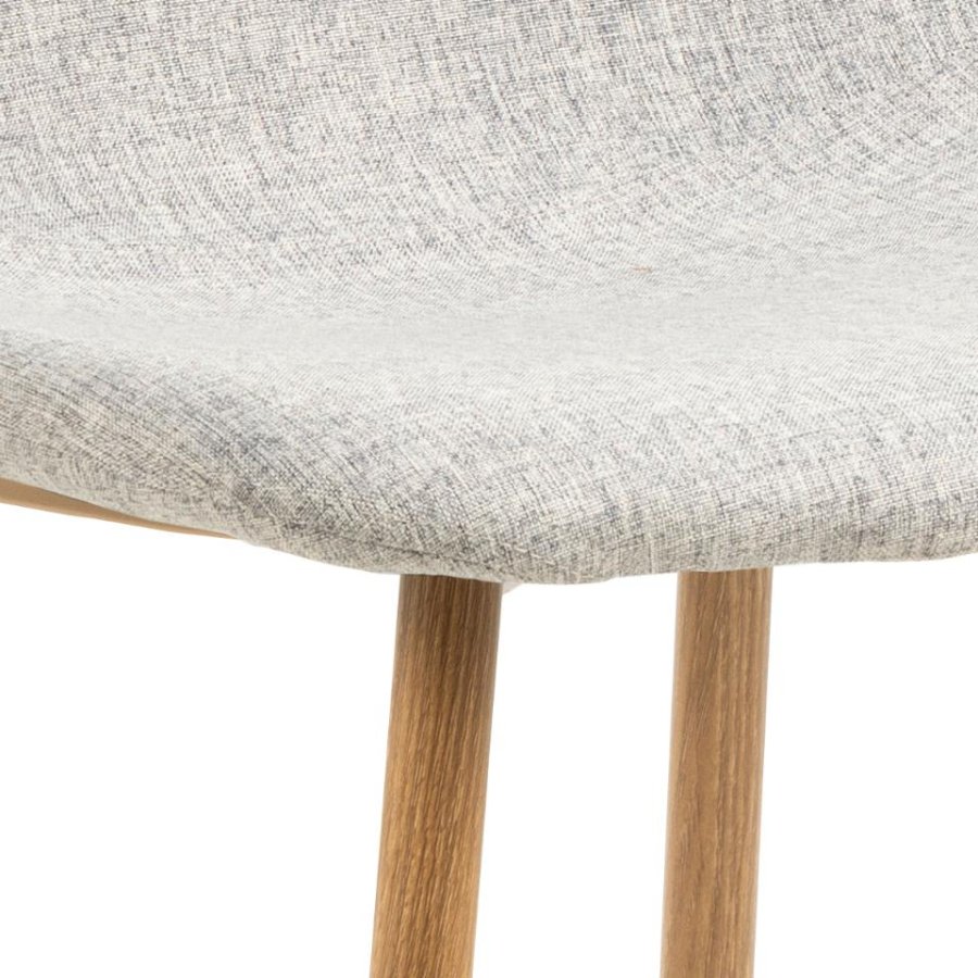 ACT NORDIC Celia spisebordstol - lysegr stoff og eikfoliert stl