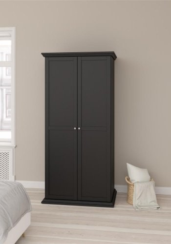 TVILUM North Garderobeskab, Mat Sort, 95,7 x 63,1 x 200 cm