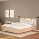 TVILUM Ikast Bett 160x200, Jackson Hickory / Weiß, 169,8 x 216 x 0.97 cm
