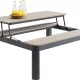 KARE DESIGN Happy Day multifunktionelt havebord/bord med bnk - polywood og aluminium (90x71)