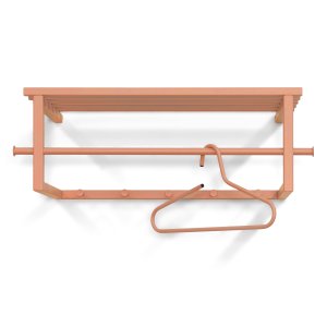 SPINDER DESIGN Marco Color Edition hattehylde, m. 5 knager og 1 bjlestang - clay terra stl