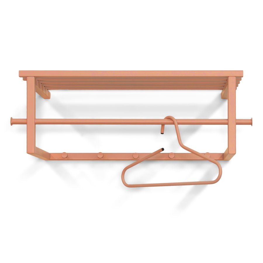 SPINDER DESIGN Marco Color Edition hattehylde, m. 5 knager og 1 bjlestang - clay terra stl