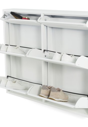 SPINDER DESIGN BILLY 6 skoskap, m. 6 drer - hvit stl