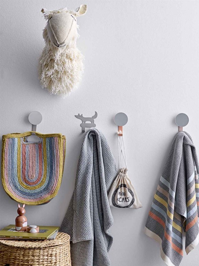 BLOOMINGVILLE MINI panda kurv - naturlig vannhyasint, rund (36)