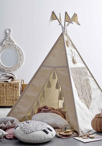 BLOOMINGVILLE MINI Spieltipi - Naturbaumwolle, quadratisch (110x110)