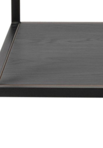 ACT NORDIC Seaford bogreol - sort melaminask og metal (H:185cm x114cm x 35cm)