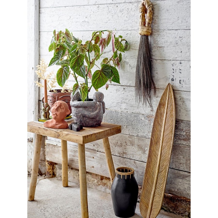 BLOOMINGVILLE Bellis Hocker, rechteckig – natürliches Recyclingholz (48x33) 