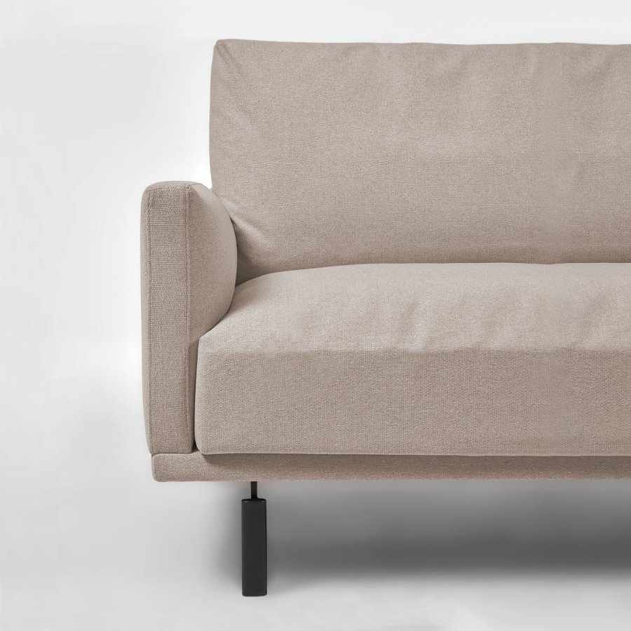 KAVE HOME Galene 3-manns sofa, med hyre sjeselong - beige resirkulerte fibre og jern