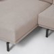 KAVE HOME Galene 3-manns sofa, med venstre sjeselong - beige resirkulerte fibre og jern