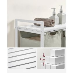 Vasketjskurv, m. 3 udtrkkelige og aftagelige