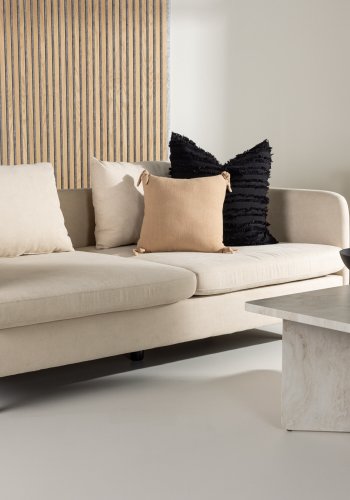 VENTURE DESIGN Zero 2 pers. soffa - beige polyester och naturgummiträ