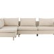 VENTURE DESIGN Zero hjrnesofa - beige polyester og naturgummitre