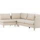 VENTURE DESIGN Zero hjrnesofa - beige polyester og naturgummitre