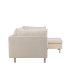 VENTURE DESIGN Zero 3 pers. sofa, m. sjeselong - beige polyester og naturgummitre
