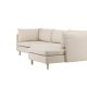VENTURE DESIGN Zero 3 pers. sofa, m. sjeselong - beige polyester og naturgummitre
