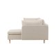 VENTURE DESIGN Zero 3 pers. sofa, m. sjeselong - beige polyester og naturgummitre