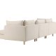 VENTURE DESIGN Zero 3 pers. sofa, m. sjeselong - beige polyester og naturgummitre