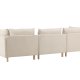 VENTURE DESIGN Zero 3 pers. sofa, m. sjeselong - beige polyester og naturgummitre