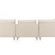 VENTURE DESIGN Zero 3 pers. sofa, m. sjeselong - beige polyester og naturgummitre