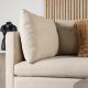 VENTURE DESIGN Zero 3 pers. sofa, m. sjeselong - beige polyester og naturgummitre