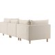 VENTURE DESIGN Zero 3 pers. sofa, m. sjeselong - beige polyester og naturgummitre